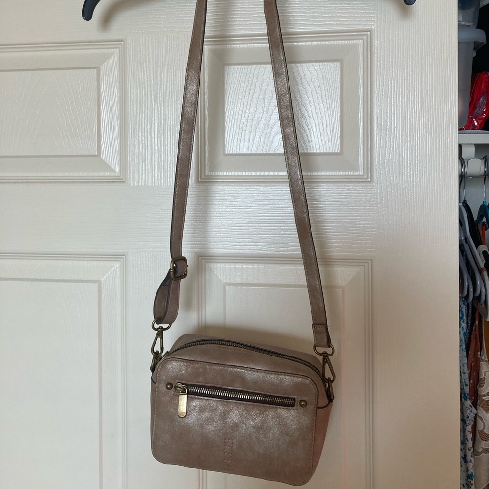 Small Tan Faux Leather Purse